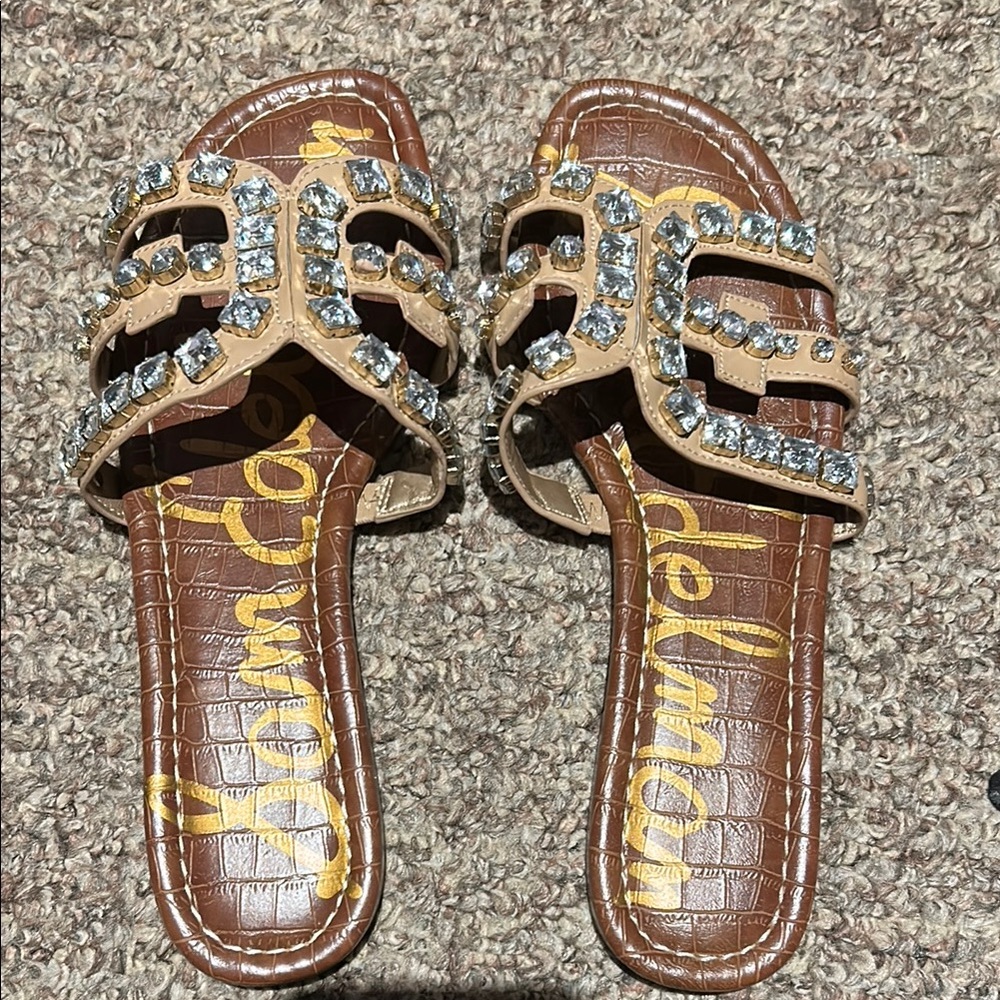 Sam Edelman Studded Brown Leather Sandals